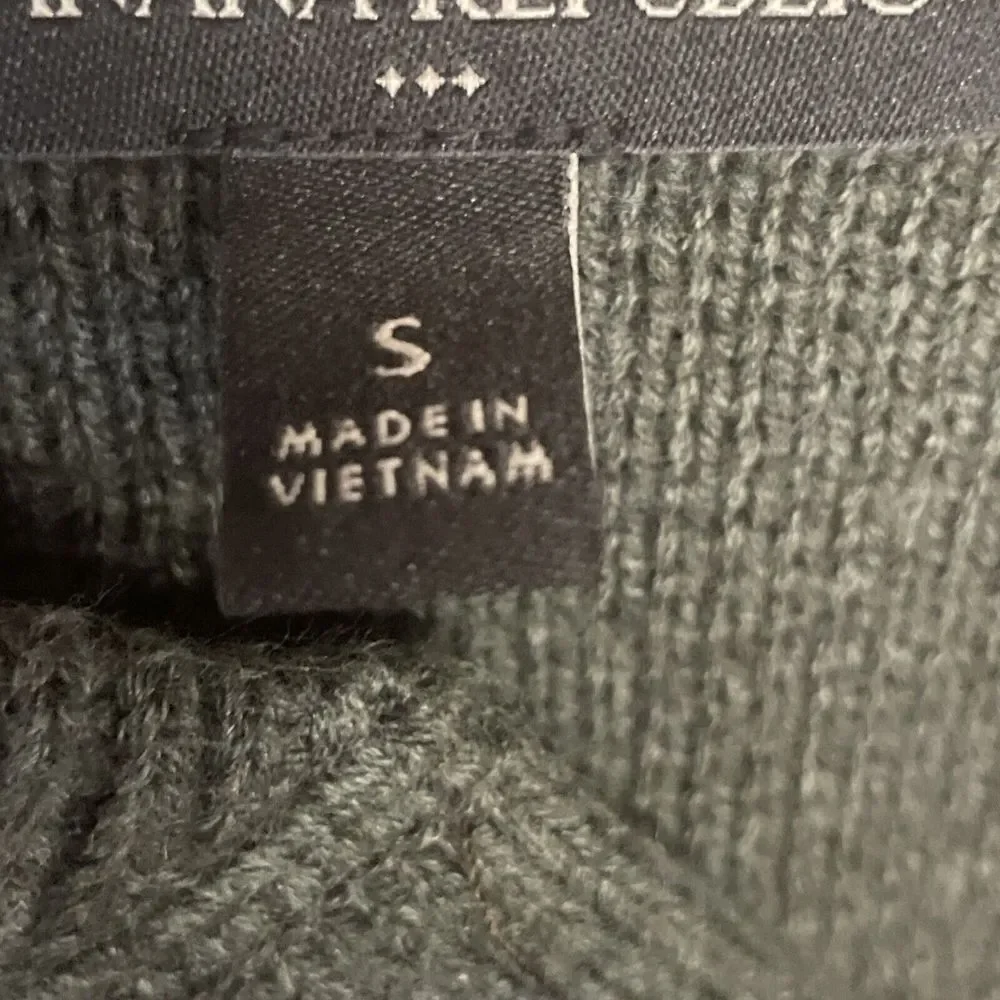Banana Republic Cardigan Sweater‎ Mens S/ P Gray Cotton 6-Button Long Sleeve